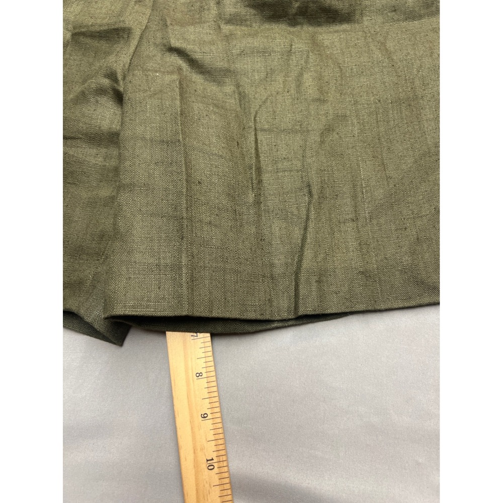 Classiques Entier Olive Green 100% Linen Pleated Lined Shorts Womens 14 Vintage - Picture 7 of 7